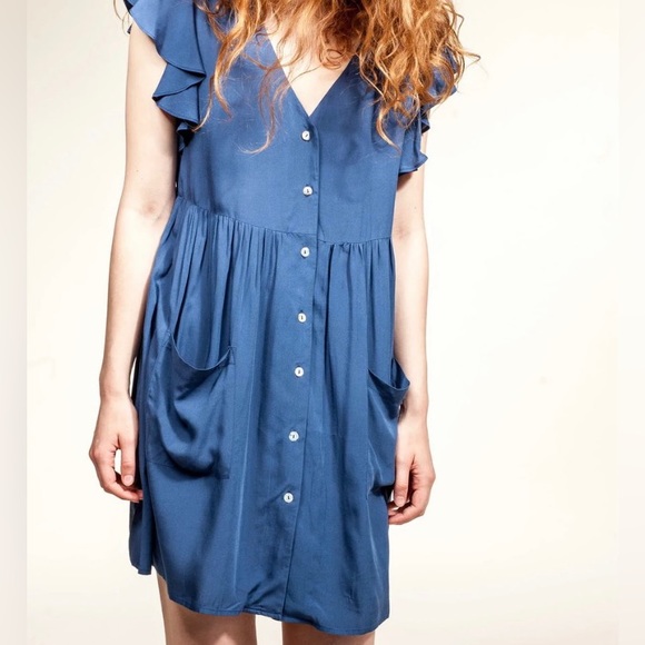 Pink Martini Claudia Dress in Navy blue color size small - Picture 5 of 7